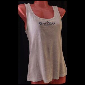 Medium Old Navy Trademark Ribbed White Tank Top